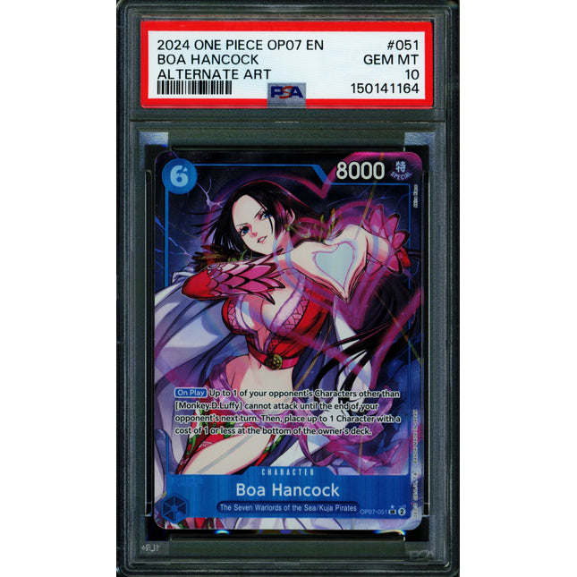 Boa Hancock - OP07-051 - PSA 10 - Alternate Art - English - One Piece - 150-09