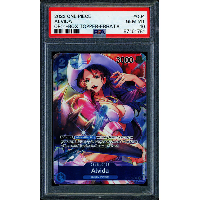 Alvida - OP01-064 - PSA 10 - Box Topper - OP01 - One Piece - 61781