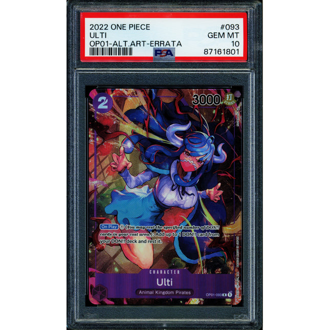 Ulti (Errata) - OP01-093 - PSA 10 - Alt Art - OP01 - One Piece - 61801