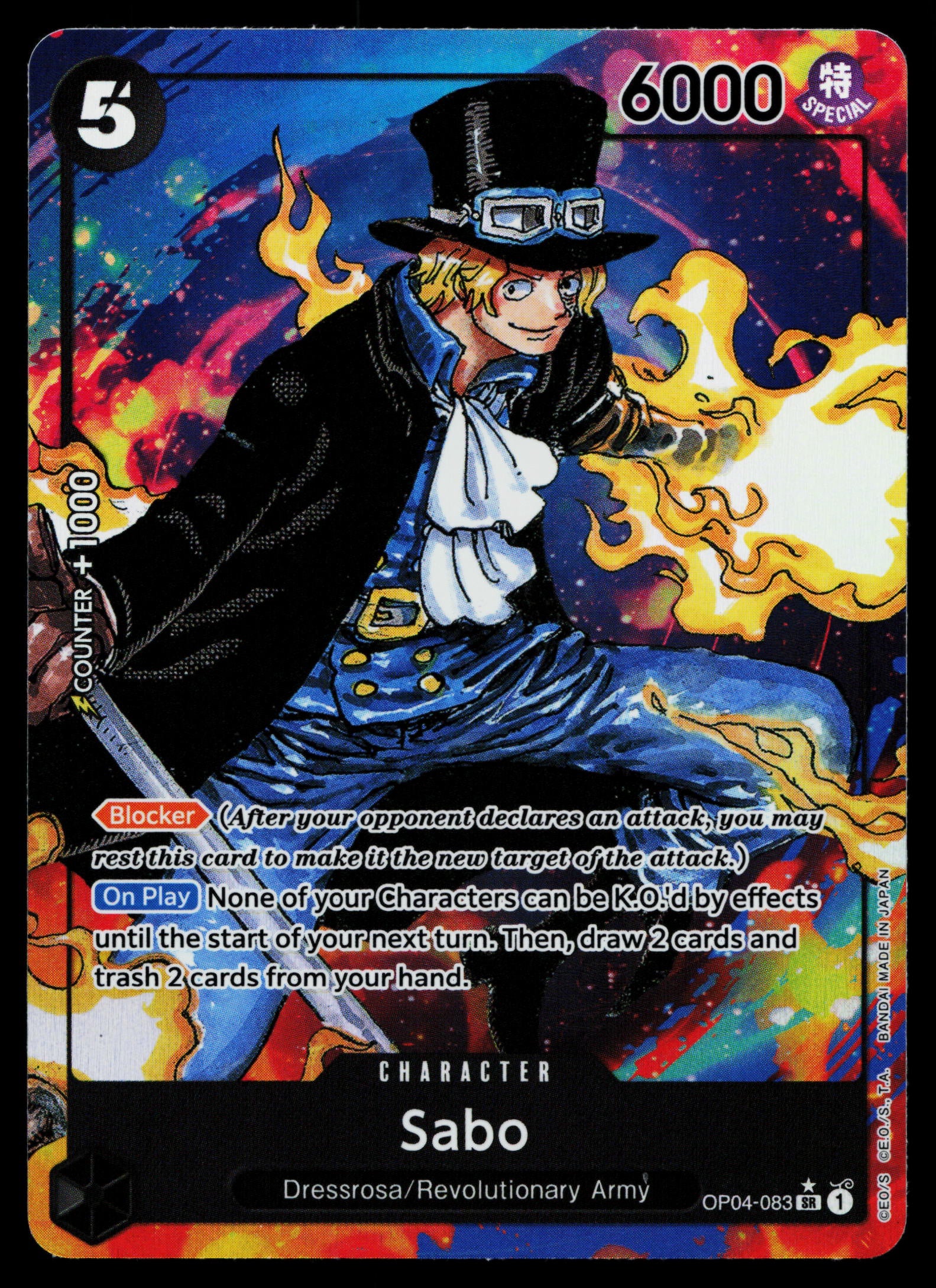 Sabo - OP04-083 - NM - Super Rare - Alternate Art - One Piece