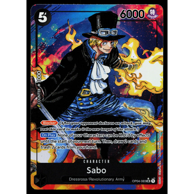 Sabo - OP04-083 - NM - Super Rare - Alternate Art - One Piece - OP1-39