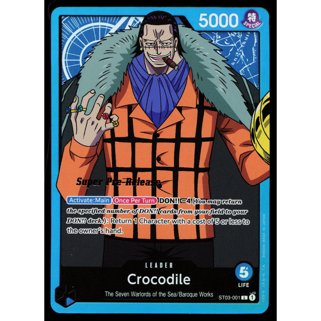 Crocodile - ST03-001 - NM - Super Pre Release - ST03 - One Piece - OP-3-33