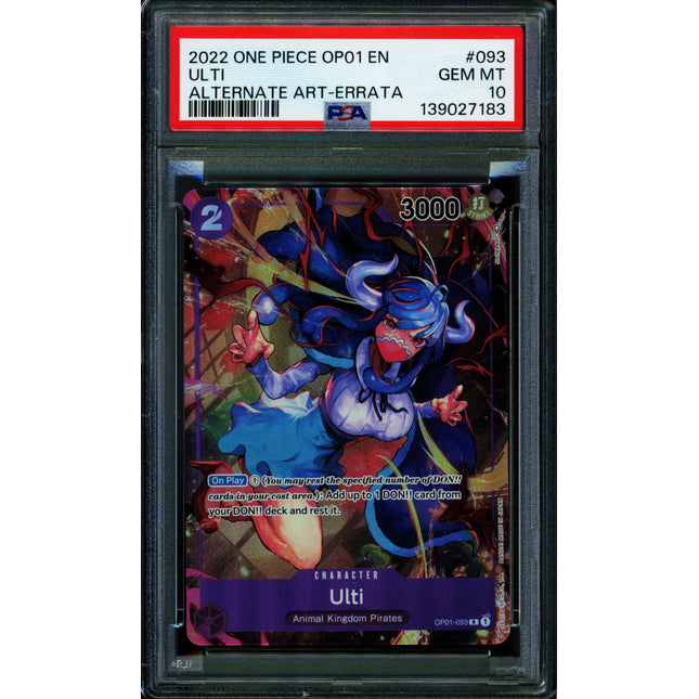 Ulti - OP01-093 - PSA 10 - Errata Alt Art - English - One Piece - 139