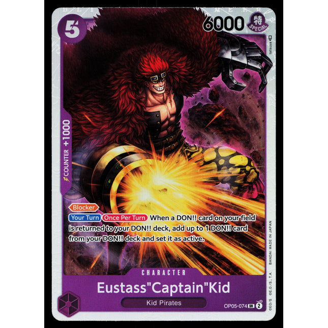 Eustass Captain Kid - OP05-074 - NM - Super Rare - OP05 - One Piece - OP1-51
