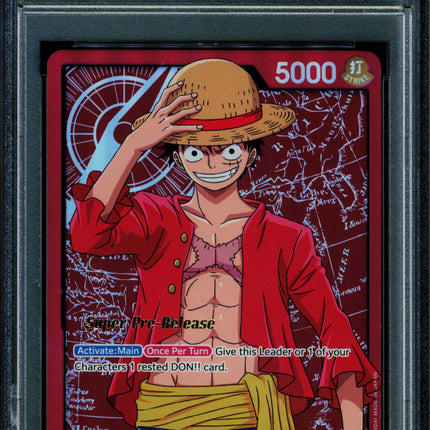 Monkey D Luffy - ST01-001 - PSA 10 - Super Pre-Release - English - One Piece - 519