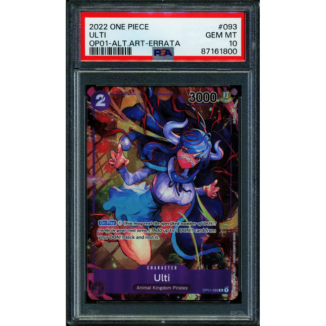 Ulti (Errata) - OP01-093 - PSA 10 - Alt Art - OP01 - One Piece - 61800