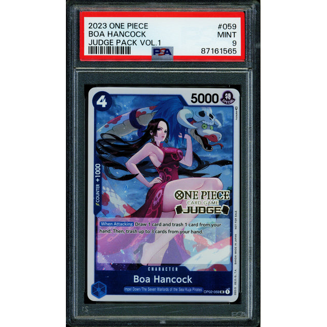 Boa Hancock - OP02-059 - PSA 9 - Judge Promo - English - One Piece - 615