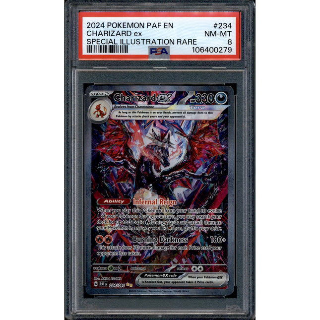 Charizard ex - 234/091 - PSA 8 - SIR - Paldean Fates - Pokemon - 10660