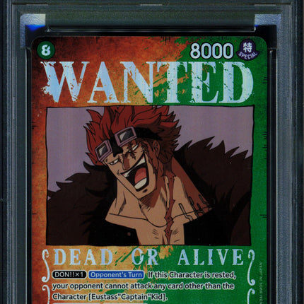 Eustass Kid - OP01-051 - PSA 10 - Wanted Alt Art - English - One Piece - 149-01