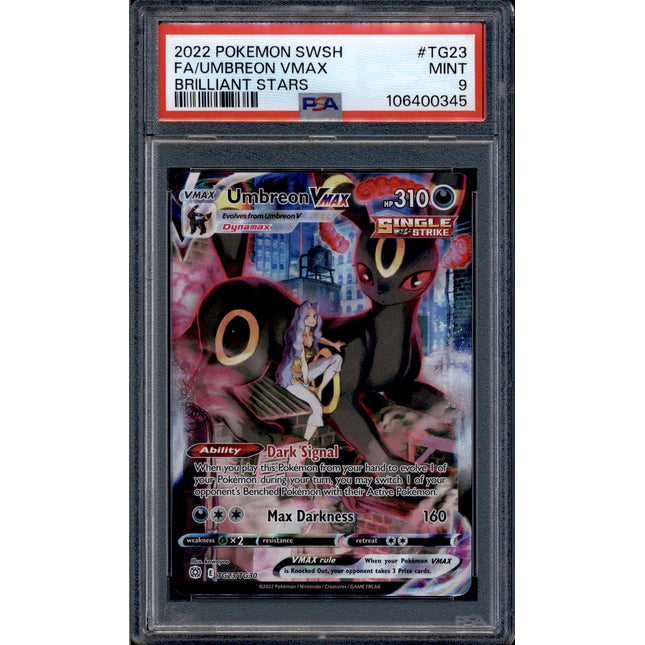 Umbreon Vmax - TG23/TG30 - PSA 9 - Full Art - Brilliant Stars - Pokemon - 10677