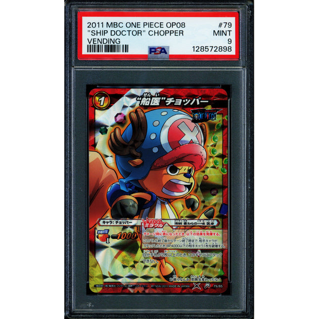 Ship Doctor Chopper - 79/85 OP08 - PSA 9 - Miracle Rare - Japanese - Carddass - One Piece - 72898