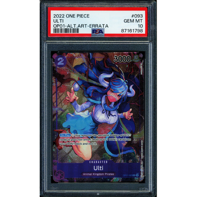 Ulti (Errata) - OP01-093 - PSA 10 - Alt Art - OP01 - One Piece - 61798