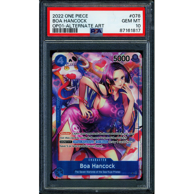 Boa Hancock - OP01-078 - PSA 10 - Alt Art - OP01 - One Piece - 61817