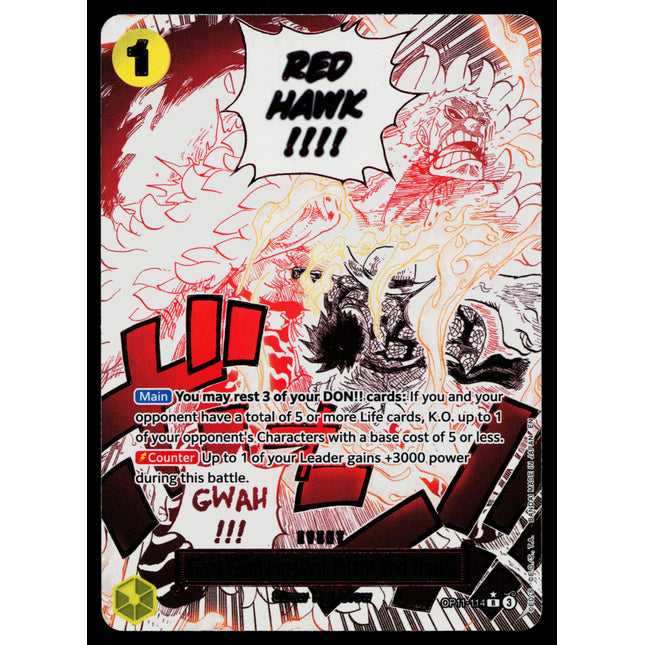 Gum-Gum Fire-Fist Pistol Red Hawk - OP11-114 - NM - Manga - OP11 - One Piece - OP-3-8