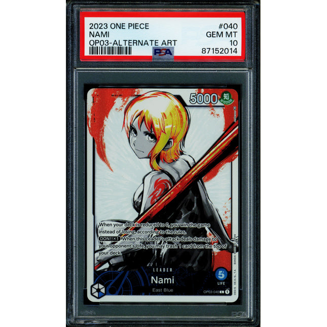 Nami - OP03-040 - PSA 10 - Alt Art - English - One Piece - 520