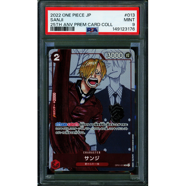 Sanji - OP01-013 - PSA 9 - 25th Anniversary - Japanese - One Piece - 149-13