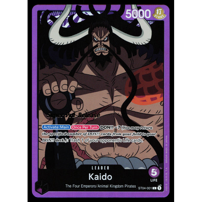 Kaido - ST04-001 - LP - Super Pre-release - Promo - One Piece - OP2-4