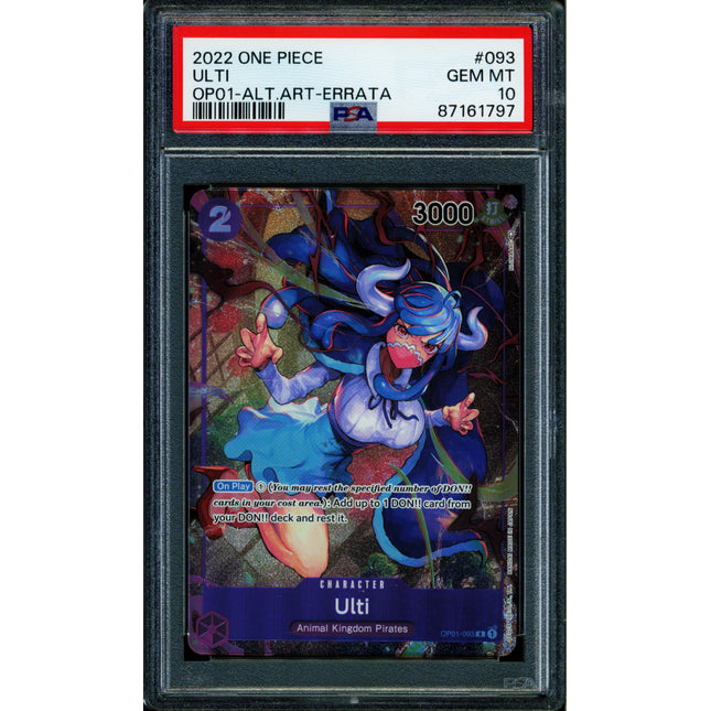 Ulti (Errata) - OP01-093 - PSA 10 - Alt Art - OP01 - One Piece - 61797
