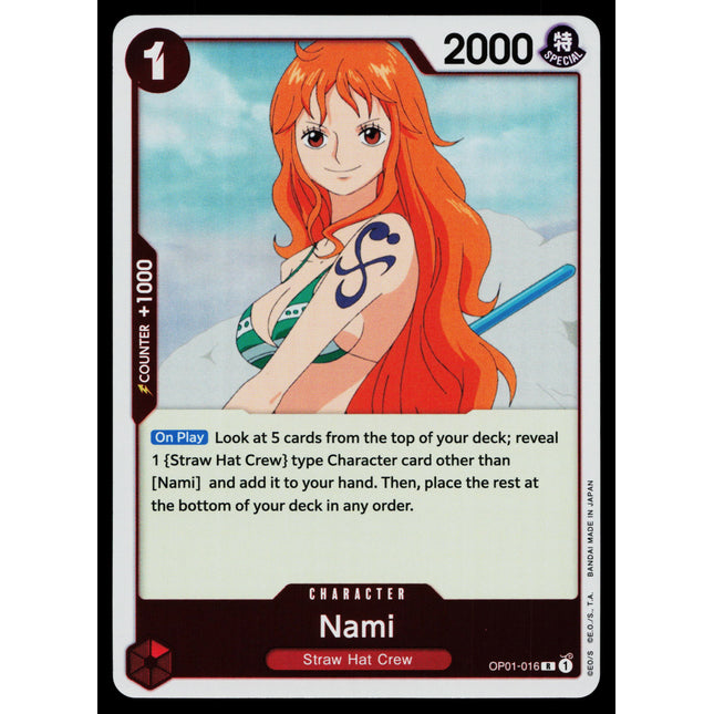 Nami - OP01-016 - NM - Pre Errata - OP01 - One Piece - OP-4-4