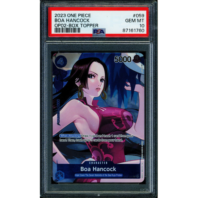 Boa Hancock - OP02-059 - PSA 10 - Box Topper - OP02 - One Piece - 61760