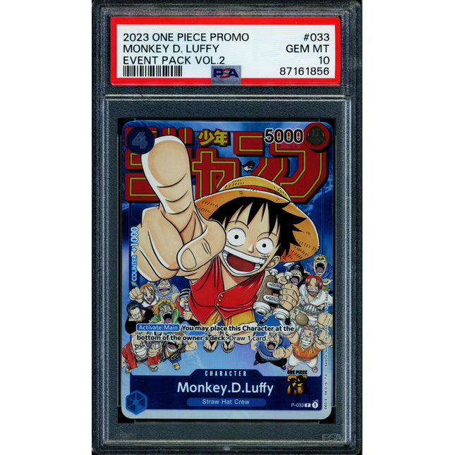 Monkey D Luffy - P-033 - PSA 10 - Event Promo - Promo - One Piece - 61856