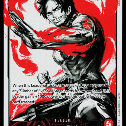 Portgas D Ace - OP03-001 - NM - Parallel - Alternate Art - One Piece - OP1-14