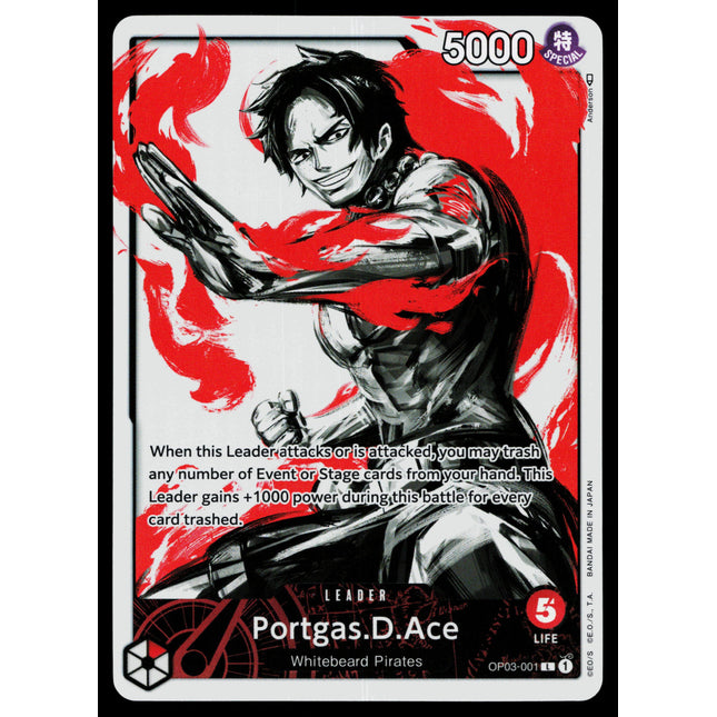 Portgas D Ace - OP03-001 - NM - Parallel - Alternate Art - One Piece - OP1-14