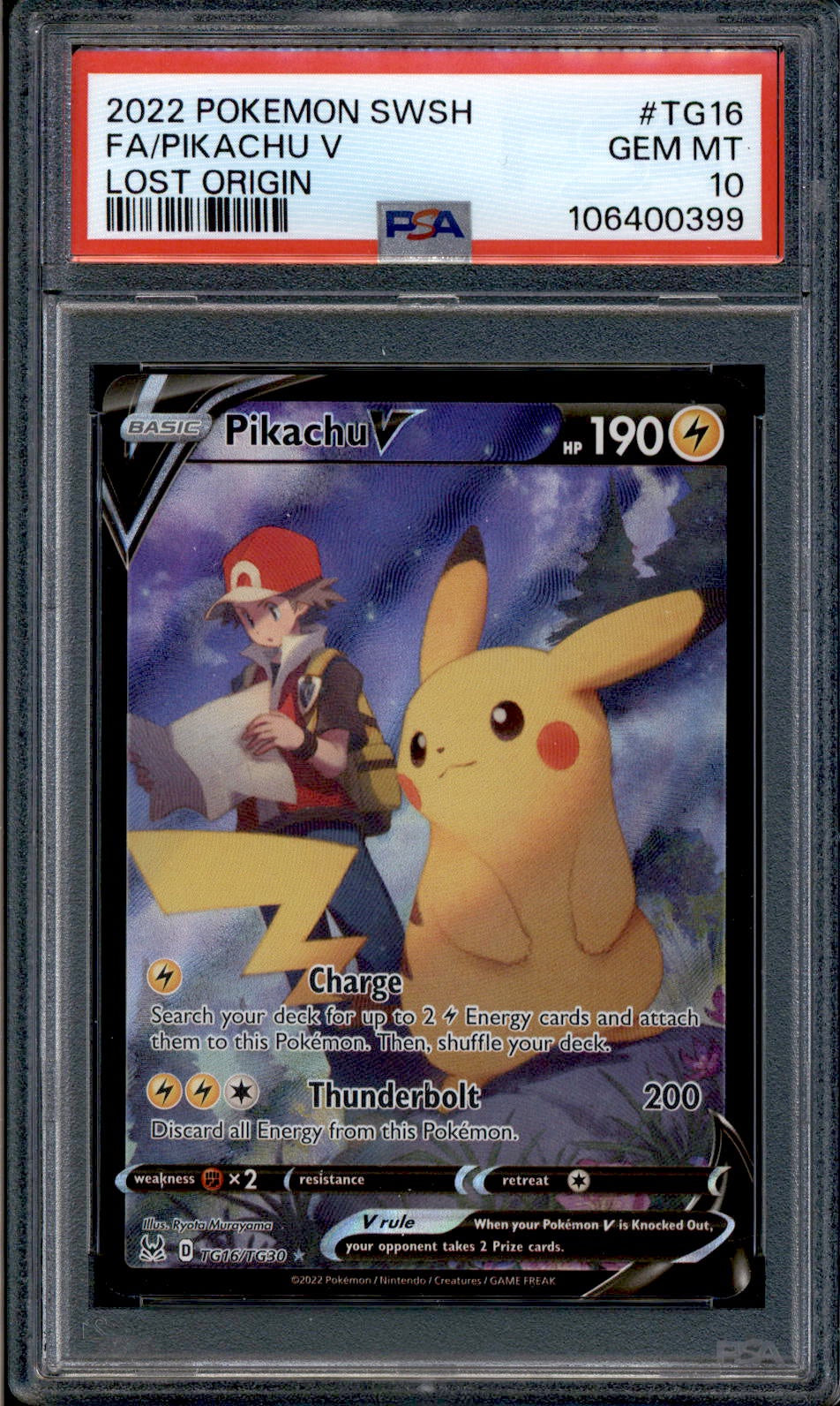 Pikachu V - TG16/TG30 - PSA 10 - Full Art - Lost Origin - Pokemon - 10 Squeaks Game World Pikachu V - TG16/TG30 - PSA 10 - Full Art - Lost Origin - Pokemon - 10 Squeaks Game World