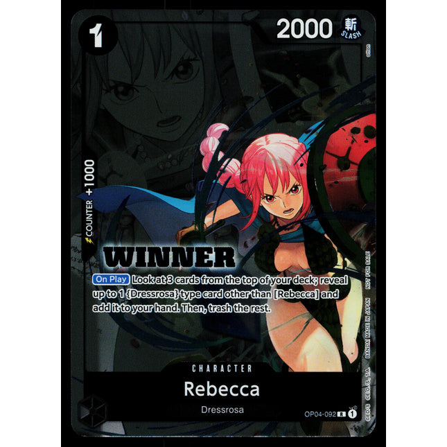 Rebecca - OP04-092 - NM - Winner - Promo - One Piece - OP1-63