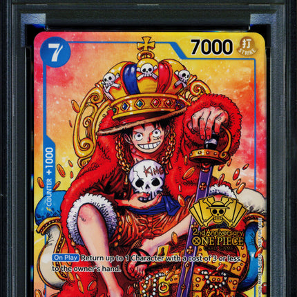 Monkey D Luffy - P-043 - PSA 8 - 2nd Anniversary - English - One Piece - 148-06