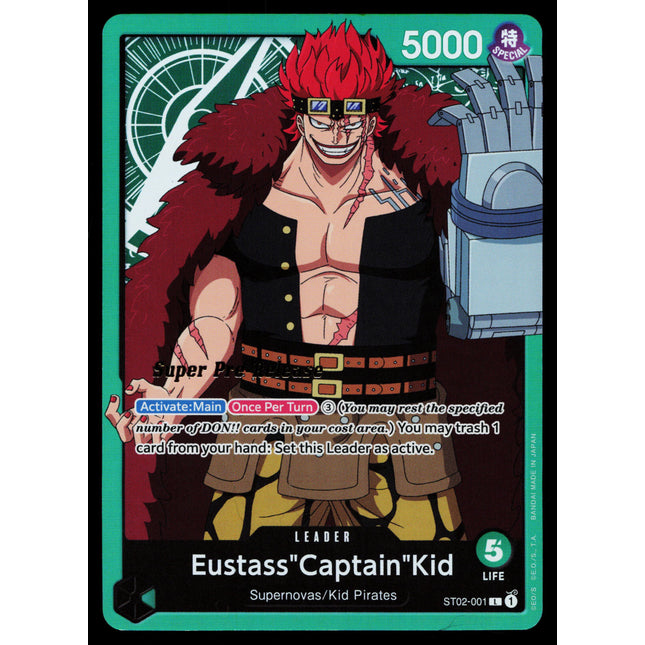 Eustass Captain Kid - ST02-001 - LP - Super Pre-release - Promo - One Piece - OP2-2