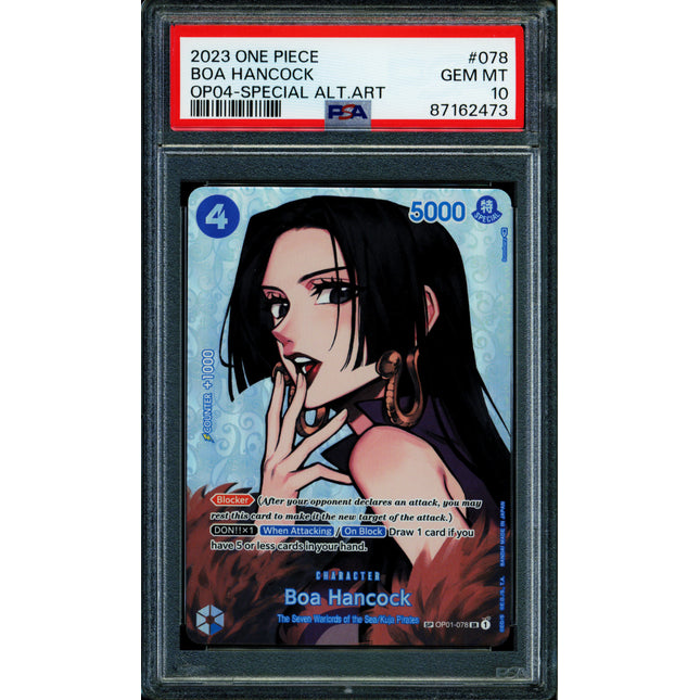 Boa Hancock - OP01-078 - PSA 10 - Alt Art SP - English - One Piece - 624