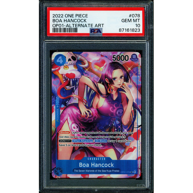 Boa Hancock - OP01-078 - PSA 10 - Alt Art - OP01 - One Piece - 61823