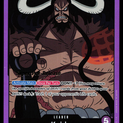 Kaido - ST04-001 - NM - Super Pre-release - Promo - One Piece - OP1-6