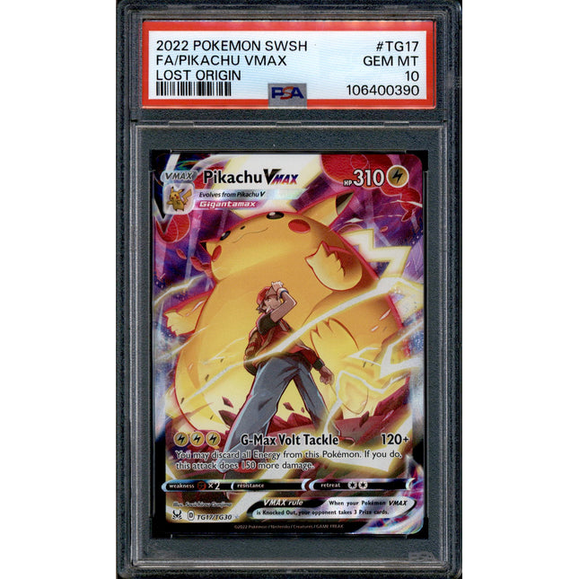 Pikachu Vmax - TG17/TG30 - PSA 10 - Full Art - Lost Origin - Pokemon - 10654