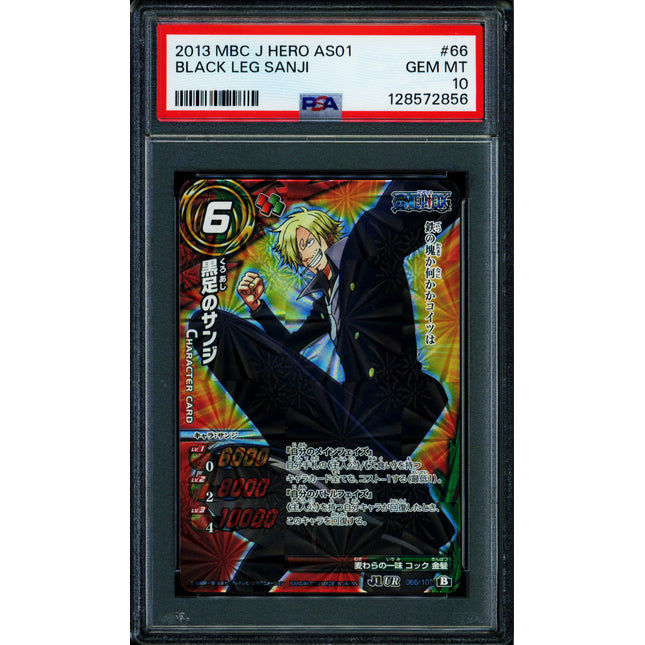 Black Leg Sanji - 66/102 AS01 - PSA 10 - UR - Japanese - Carddass - One Piece - 72856