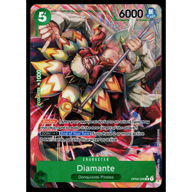 Diamante - OP04-028 - NM - Rare - Alternate Art - One Piece - OP1-36
