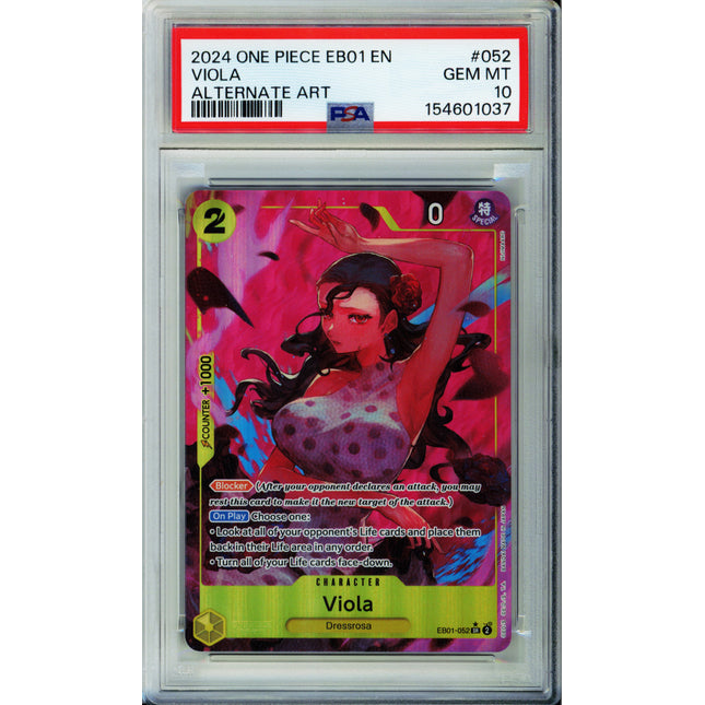 Viola - EB01 052 - PSA 10 - Alternate Art - English - One Piece - 154-1