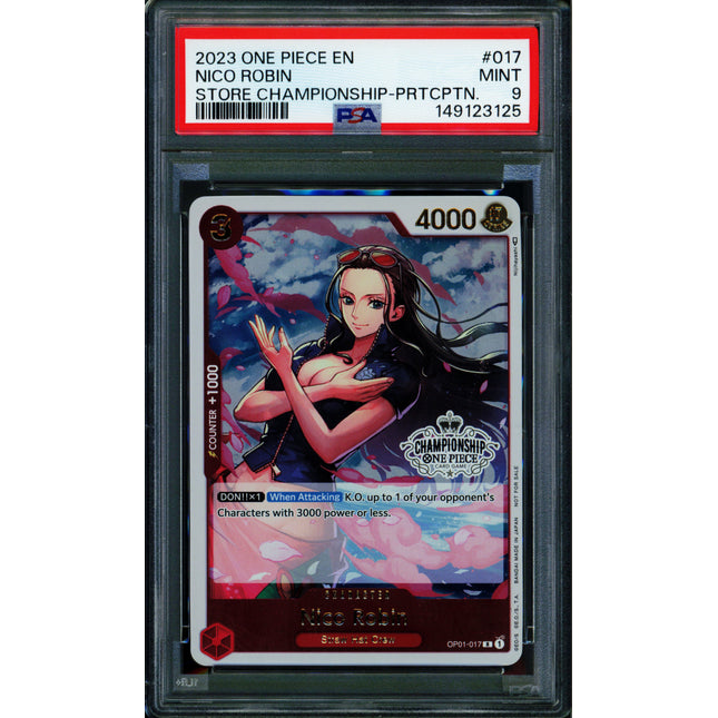 Nico Robin - OP01-017 - PSA 9 - Store Championship - English - One Piece - 149-24