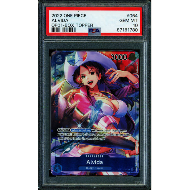 Alvida - OP01-064 - PSA 10 - Box Topper - OP01 - One Piece - 61780