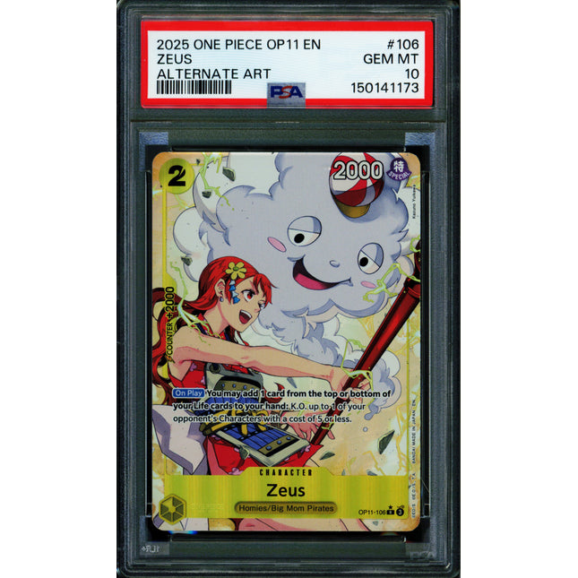 Zeus - OP11-106 - PSA 10 - Alternate Art - English - One Piece - 150-13