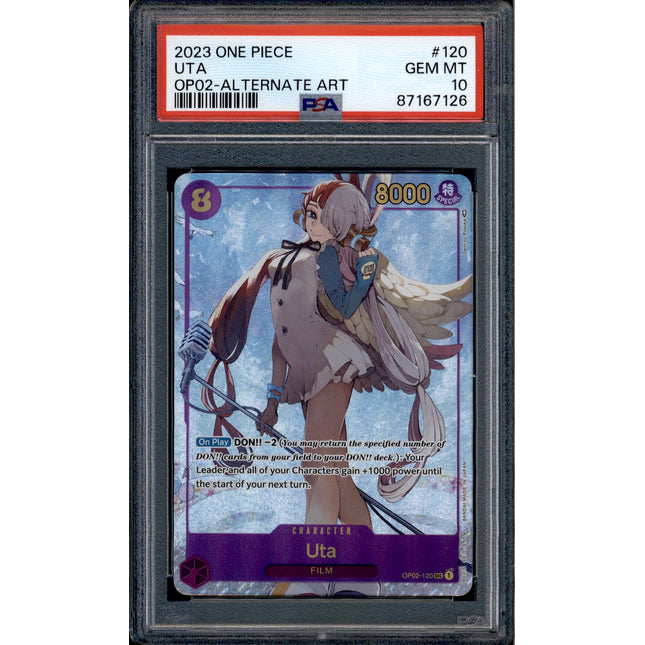 Uta - OP02-120 - PSA 10 - Alt Art - English - One Piece - 671