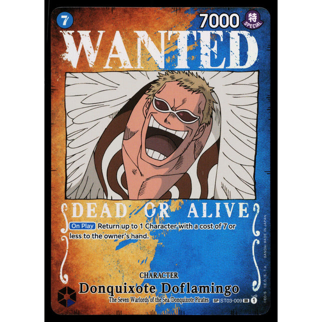 Donquixote Doflamingo - ST03-009 - NM - Wanted Secret - OP03 - One Piece - OP-3-7