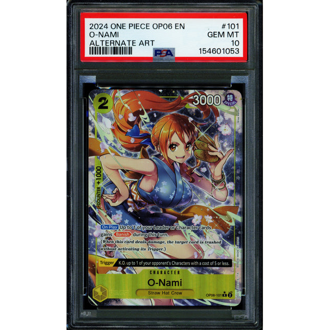 O-Nami - OP06 101 - PSA 10 - Alternate Art - English - One Piece - 154-17