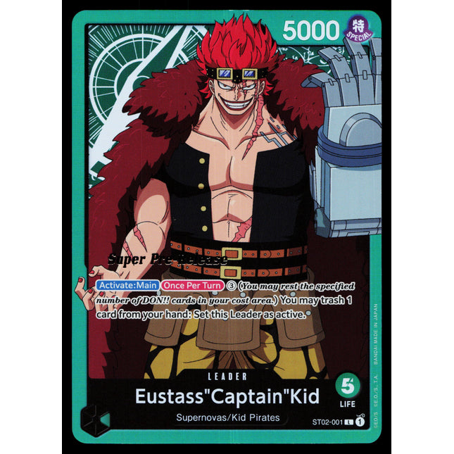 Eustass Captain Kid - ST02-001 - NM - Super Pre-release - Promo - One Piece - OP1-4
