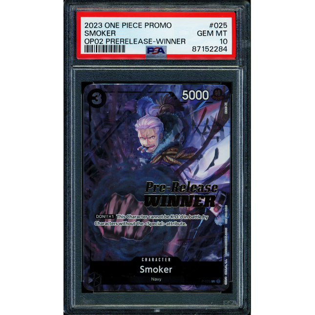 Smoker - P-025 - PSA 10 - Pre-Release Winner - English - One Piece - 522