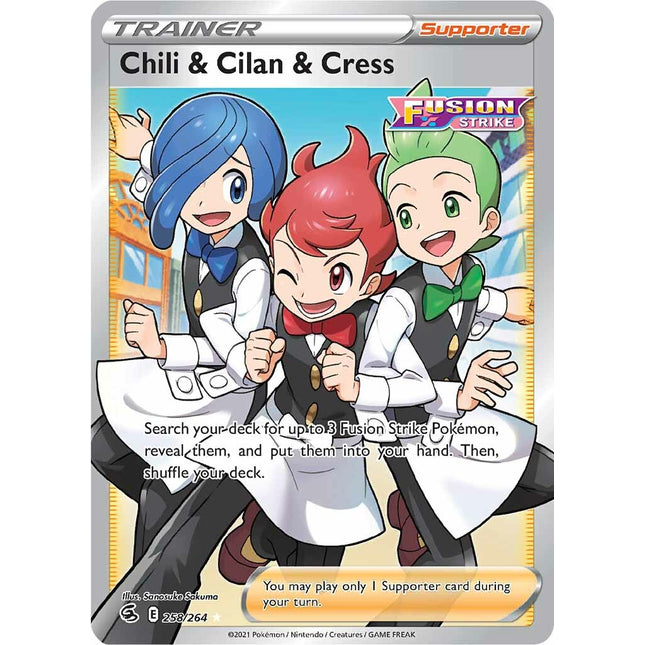 Chili & Cilan & Cress (258/264) [Sword & Shield: Fusion Strike]