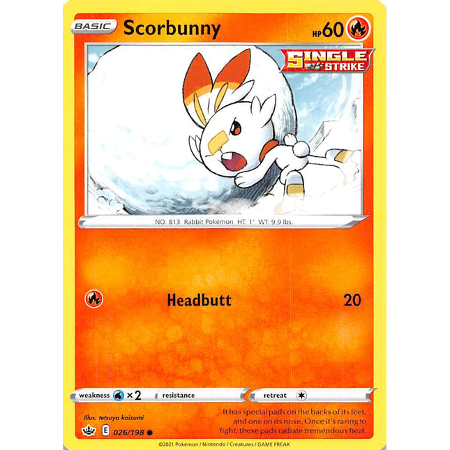 Scorbunny  (026/198) [Sword & Shield: Chilling Reign]