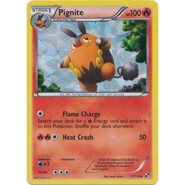 Pignite (17/114) (Cracked Ice Holo) [Black & White: Base Set]