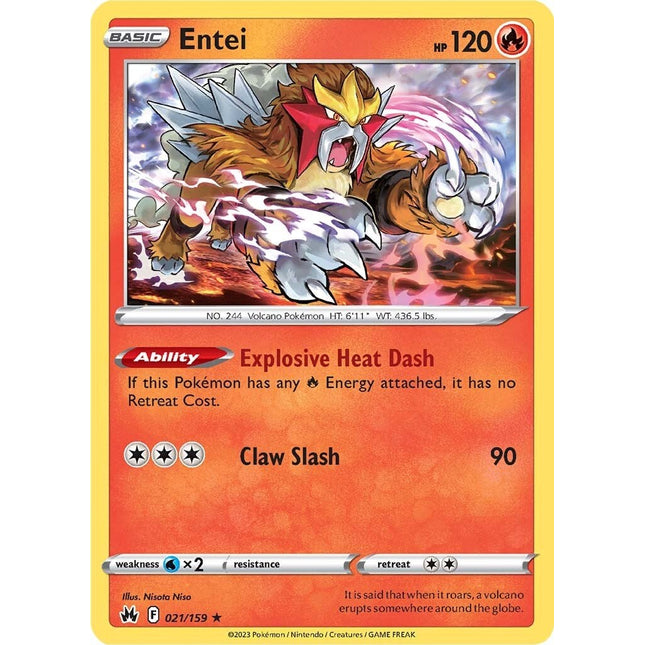 Entei (021/159) [Sword & Shield: Crown Zenith]
